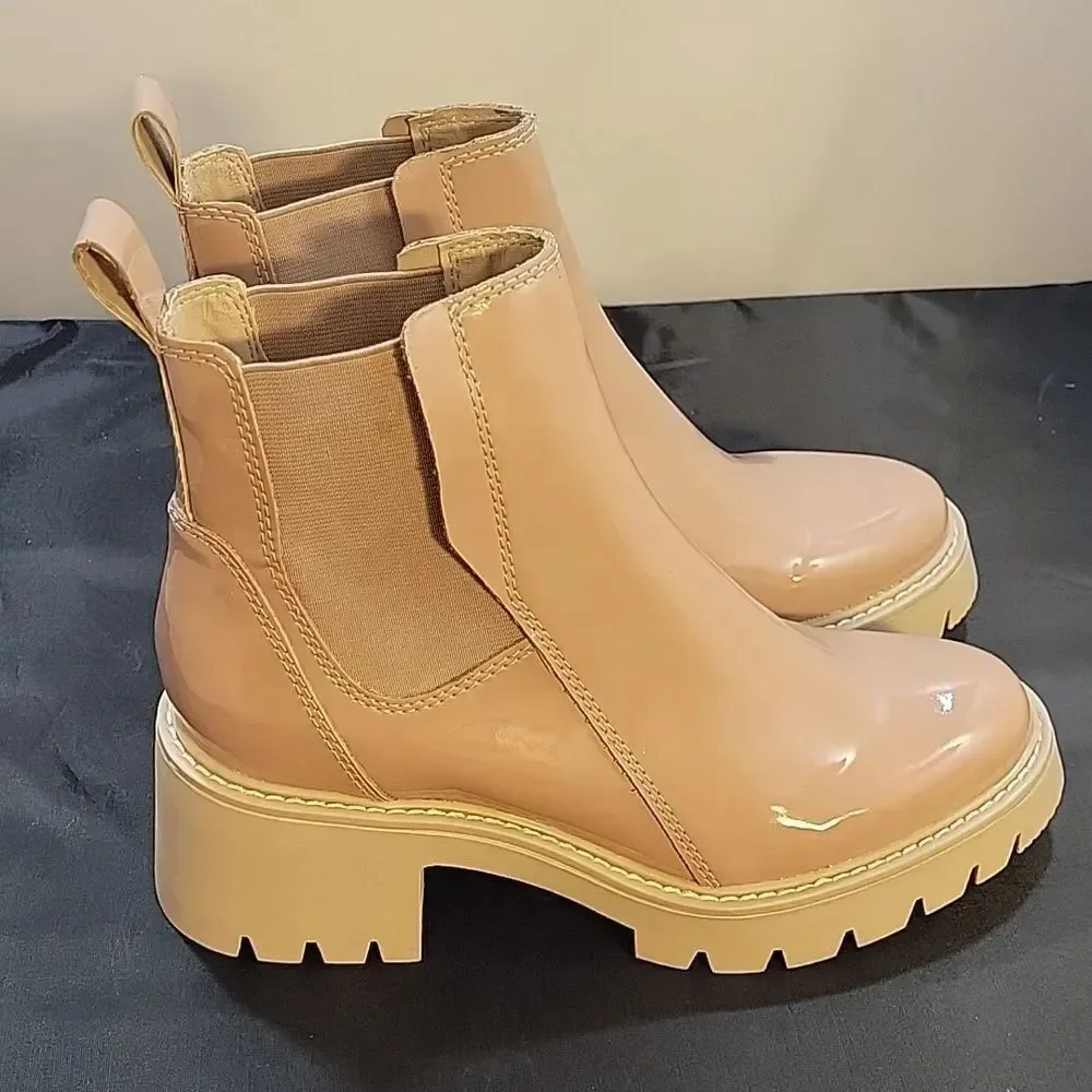 BRAND NEW DOLCE VITA CAFE PATENT HUEY LUG BOOTS
